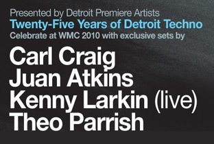 Detroit Techno in Shore Club - flyer with line-up