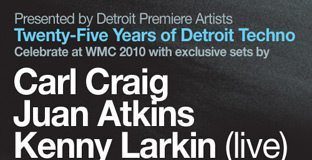Detroit Techno in Shore Club - flyer with line-up