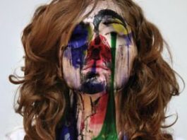Fabric 51 - cover album with woman painted face