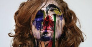Fabric 51 - cover album with woman painted face