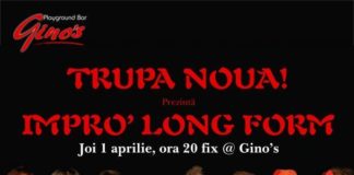 afis Trupa Noua Gino's cu nume potrivite flyer 1 Aprilie