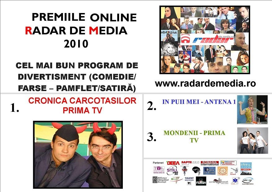 CEA MAI BUNA EMISIUNE DE DIVERTISMENT - premiile radar de media 2010 editia nr 2
