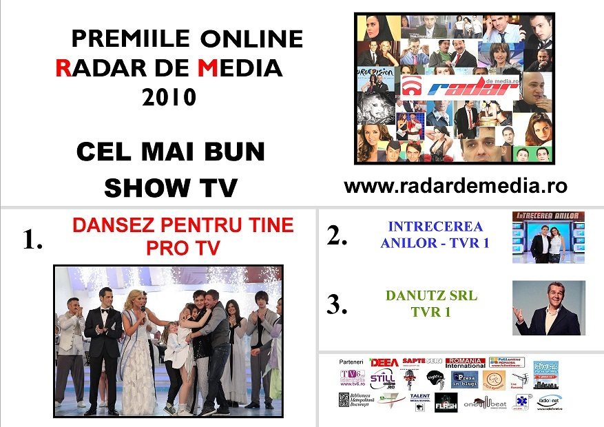 CEL MAI BUN SHOW DE TELEVIZIUNE - premiile radar de media 2010 editia nr 2
