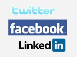 Facebook, Twitter, LinkedIn