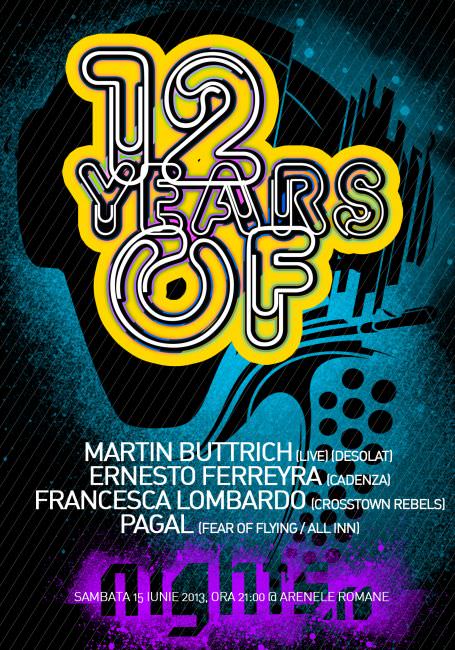 nights 12 Years of Nights.ro afis flyer party