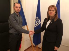 Liviu Besleaga si prof.univ.dr. Ramona Lile la Universitatea „Aurel Vlaicu” din Arad