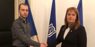 Liviu Besleaga si prof.univ.dr. Ramona Lile la Universitatea „Aurel Vlaicu” din Arad