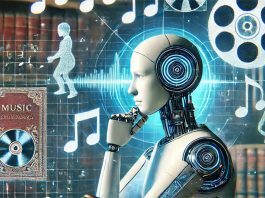 Disputele privind folosirea Operelor pentru antrenarea AI continuă. Vor licenția Casele de Discuri Drepturile de Autor către platformele AI? Imagine generată cu AI. DALL·E-2024-07-13-14.13.30